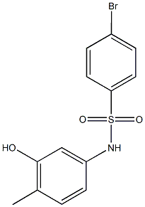 4-bromo-N-(3-hydroxy-4-methylphenyl)benzenesulfonamide Struktur