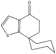 6,7-dihydrospiro[1-benzothiophene-7,1'-cyclohexane]-4(5H)-one Struktur