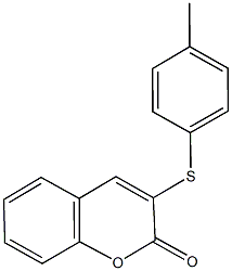 3-[(4-methylphenyl)sulfanyl]-2H-chromen-2-one Struktur