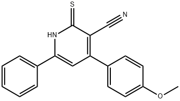 4-(4-methoxyphenyl)-6-phenyl-2-thioxo-1,2-dihydro-3-pyridinecarbonitrile Struktur