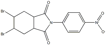 5,6-dibromo-2-{4-nitrophenyl}hexahydro-1H-isoindole-1,3(2H)-dione Struktur