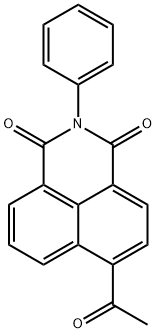 6-acetyl-2-phenyl-1H-benzo[de]isoquinoline-1,3(2H)-dione Struktur