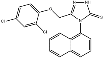 5-[(2,4-dichlorophenoxy)methyl]-4-(1-naphthyl)-4H-1,2,4-triazole-3-thiol Struktur