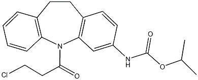 isopropyl 5-(3-chloropropanoyl)-10,11-dihydro-5H-dibenzo[b,f]azepin-3-ylcarbamate Struktur