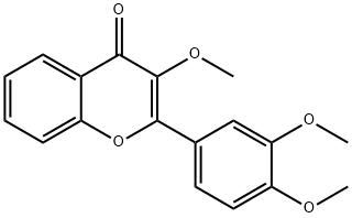 2-(3,4-dimethoxyphenyl)-3-methoxy-4H-chromen-4-one Struktur