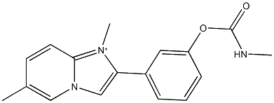 3-(1,6-dimethylimidazo[1,2-a]pyridin-1-ium-2-yl)phenyl methylcarbamate Struktur