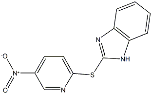 2-({5-nitro-2-pyridinyl}sulfanyl)-1H-benzimidazole Struktur