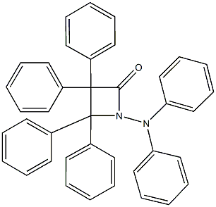 1-(diphenylamino)-3,3,4,4-tetraphenyl-2-azetidinone Struktur