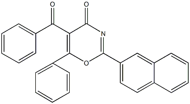 5-benzoyl-2-(2-naphthyl)-6-phenyl-4H-1,3-oxazin-4-one Struktur