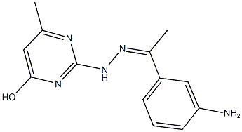 1-(3-aminophenyl)ethanone (4-hydroxy-6-methyl-2-pyrimidinyl)hydrazone Struktur