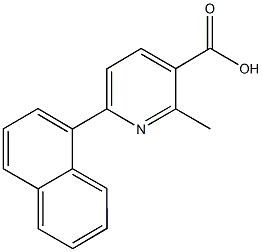 2-methyl-6-(1-naphthyl)nicotinic acid Struktur