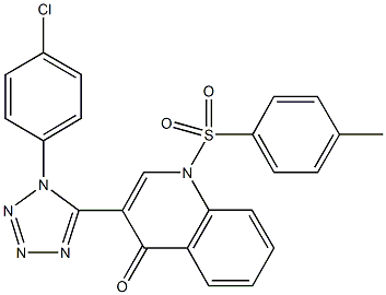 3-[1-(4-chlorophenyl)-1H-tetraazol-5-yl]-1-[(4-methylphenyl)sulfonyl]-4(1H)-quinolinone Struktur