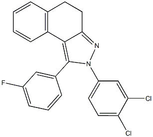 2-(3,4-dichlorophenyl)-1-(3-fluorophenyl)-4,5-dihydro-2H-benzo[e]indazole Struktur