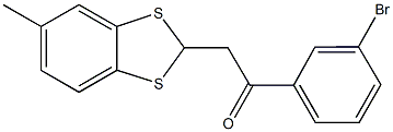 1-(3-bromophenyl)-2-(5-methyl-1,3-benzodithiol-2-yl)ethanone Struktur