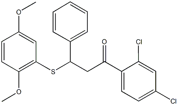 1-(2,4-dichlorophenyl)-3-[(2,5-dimethoxyphenyl)sulfanyl]-3-phenyl-1-propanone Struktur