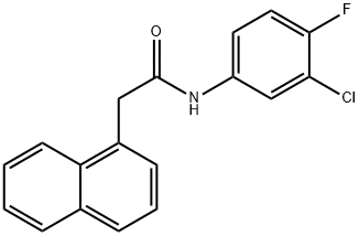 N-(3-chloro-4-fluorophenyl)-2-(1-naphthyl)acetamide Struktur