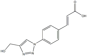 3-{4-[4-(hydroxymethyl)-1H-1,2,3-triazol-1-yl]phenyl}acrylic acid Struktur