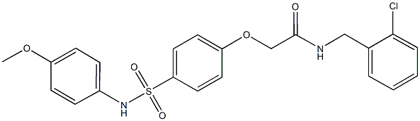 N-(2-chlorobenzyl)-2-{4-[(4-methoxyanilino)sulfonyl]phenoxy}acetamide Struktur