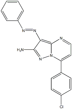 7-(4-chlorophenyl)-3-(phenyldiazenyl)pyrazolo[1,5-a]pyrimidin-2-ylamine Struktur