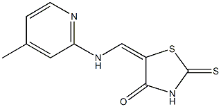 5-{[(4-methyl-2-pyridinyl)amino]methylene}-2-thioxo-1,3-thiazolidin-4-one Struktur