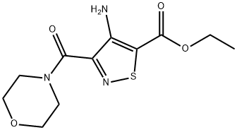 ethyl 4-amino-3-(4-morpholinylcarbonyl)-5-isothiazolecarboxylate Struktur