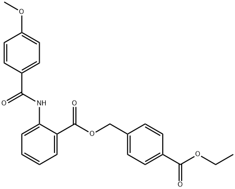 4-(ethoxycarbonyl)benzyl 2-[(4-methoxybenzoyl)amino]benzoate Struktur