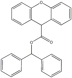 benzhydryl 9H-xanthene-9-carboxylate Struktur