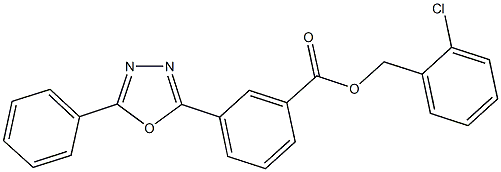 2-chlorobenzyl 3-(5-phenyl-1,3,4-oxadiazol-2-yl)benzoate Struktur