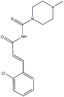 3-(2-chlorophenyl)-N-[(4-methyl-1-piperazinyl)carbothioyl]acrylamide Struktur