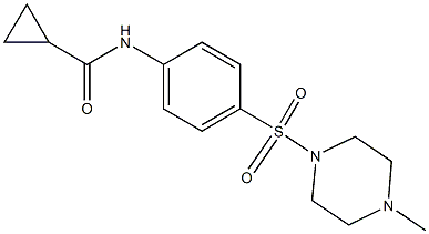 N-{4-[(4-methyl-1-piperazinyl)sulfonyl]phenyl}cyclopropanecarboxamide Struktur