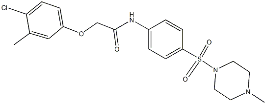 2-(4-chloro-3-methylphenoxy)-N-{4-[(4-methyl-1-piperazinyl)sulfonyl]phenyl}acetamide Struktur