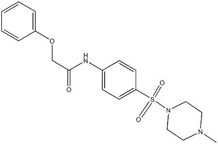 N-{4-[(4-methyl-1-piperazinyl)sulfonyl]phenyl}-2-phenoxyacetamide Struktur