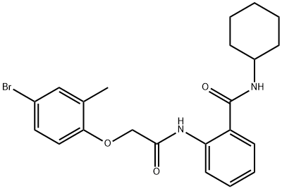 2-{[(4-bromo-2-methylphenoxy)acetyl]amino}-N-cyclohexylbenzamide Struktur