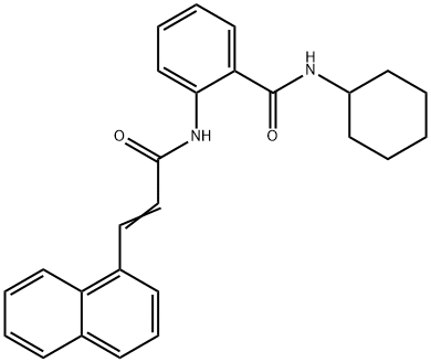 N-cyclohexyl-2-{[3-(1-naphthyl)acryloyl]amino}benzamide Struktur