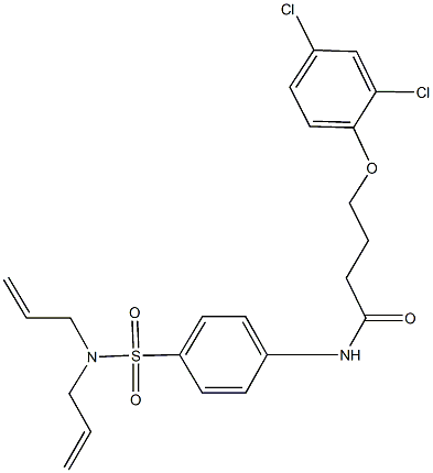 N-{4-[(diallylamino)sulfonyl]phenyl}-4-(2,4-dichlorophenoxy)butanamide Struktur