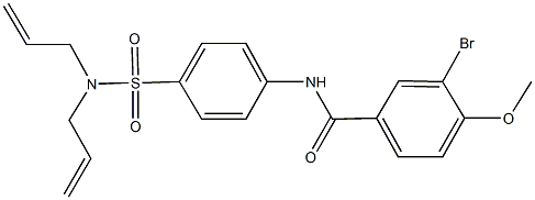 3-bromo-N-{4-[(diallylamino)sulfonyl]phenyl}-4-methoxybenzamide Struktur