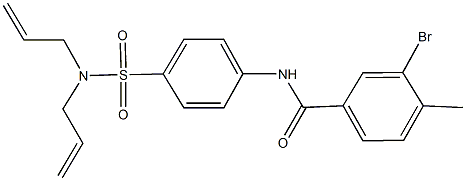 3-bromo-N-{4-[(diallylamino)sulfonyl]phenyl}-4-methylbenzamide Struktur