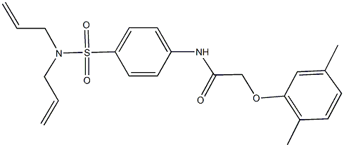 N-{4-[(diallylamino)sulfonyl]phenyl}-2-(2,5-dimethylphenoxy)acetamide Struktur