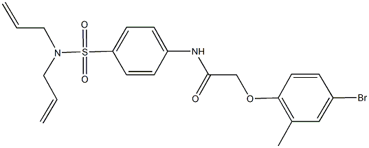 2-(4-bromo-2-methylphenoxy)-N-{4-[(diallylamino)sulfonyl]phenyl}acetamide Struktur