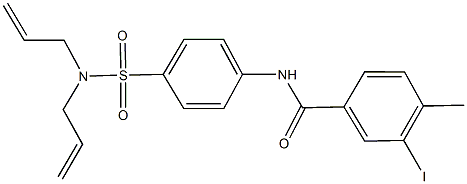 N-{4-[(diallylamino)sulfonyl]phenyl}-3-iodo-4-methylbenzamide Struktur