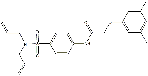 N-{4-[(diallylamino)sulfonyl]phenyl}-2-(3,5-dimethylphenoxy)acetamide Struktur