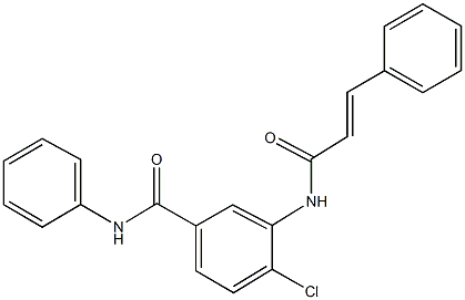 4-chloro-3-(cinnamoylamino)-N-phenylbenzamide Struktur