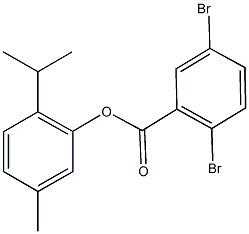 2-isopropyl-5-methylphenyl 2,5-dibromobenzoate Struktur