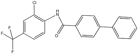 N-[2-chloro-4-(trifluoromethyl)phenyl][1,1'-biphenyl]-4-carboxamide Struktur