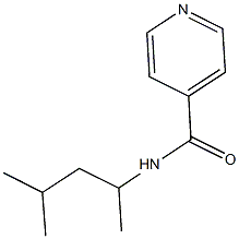 N-(1,3-dimethylbutyl)isonicotinamide Struktur