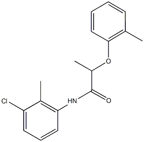 N-(3-chloro-2-methylphenyl)-2-(2-methylphenoxy)propanamide Struktur