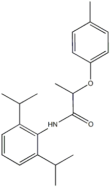 N-(2,6-diisopropylphenyl)-2-(4-methylphenoxy)propanamide Struktur