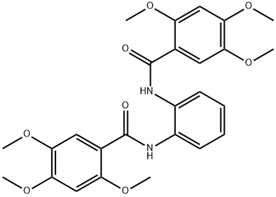 2,4,5-trimethoxy-N-{2-[(2,4,5-trimethoxybenzoyl)amino]phenyl}benzamide Struktur