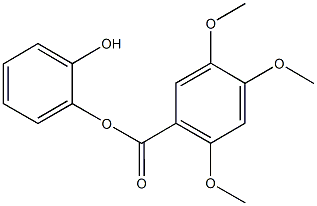 2-hydroxyphenyl 2,4,5-trimethoxybenzoate Struktur