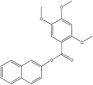 2-naphthyl 2,4,5-trimethoxybenzoate Struktur